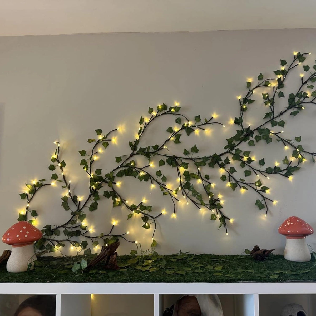 Enchanted Willow Vine Lights with Remote, Christmas Swags Decorations Indoor Room Decor, 18 Branches 144 LEDs Lighted Willow Vine Lights for Walls Bedroom Home Decor