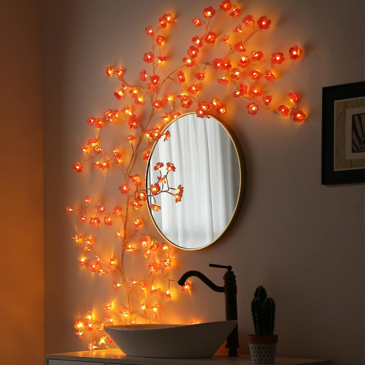 Enchanted Willow Vine Lights with Remote, Christmas Swags Decorations Indoor Room Decor, 18 Branches 144 LEDs Lighted Willow Vine Lights for Walls Bedroom Home Decor