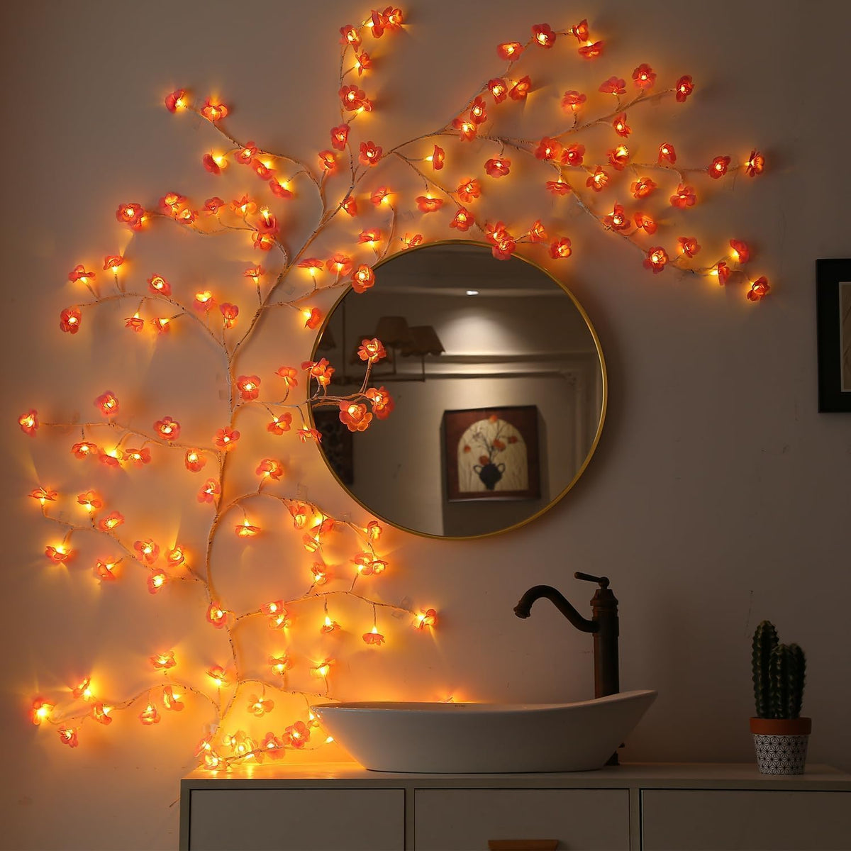 Enchanted Willow Vine Lights with Remote, Christmas Swags Decorations Indoor Room Decor, 18 Branches 144 LEDs Lighted Willow Vine Lights for Walls Bedroom Home Decor