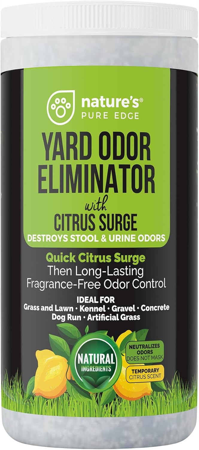Yard Odor Eliminator | Perfect For Artificial Grass, Patio, Kennel, and Lawn, Instantly Removes Stool and Urine Odor, Long Lasting, Kid and Pet Safe
