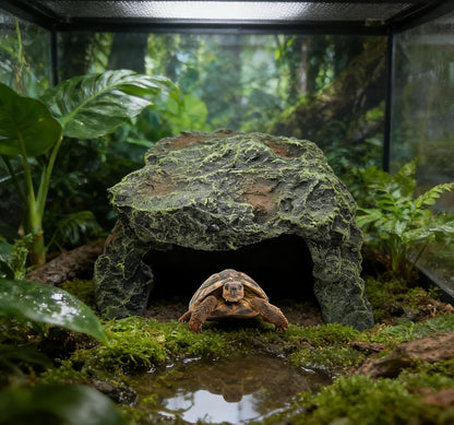 Reptile Hideout Cave Resin Aquarium Fish Hide Rock Terrarium Habitat Decor