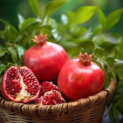Organic Pomegranate Seeds for Planting Outdoor, 50pcs Organic Pomegranates Fruits Tree Seeds Non-GMO Heirloom Sweet Edible Fruit Plants, Sweet Juicy Fruits Plants in Your Home Garden