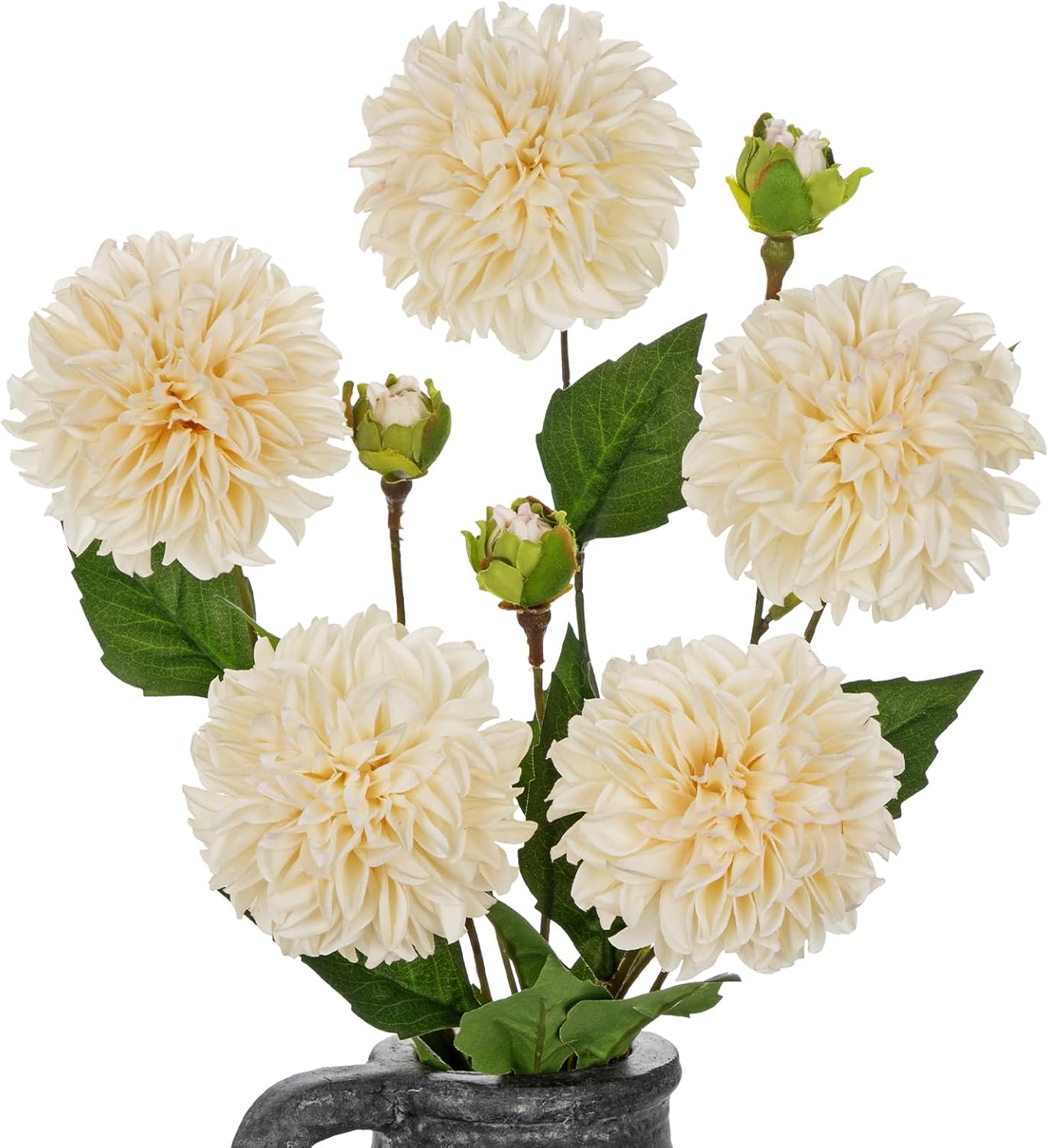 Purple-Pink Dahlia Artificial Flowers 5Pcs Fake Dahlia Flowers for Decoration Silk Flower with Long Stem 17" Floral Arrangements Bouquets Indoors Outdoors Faux Dahlias Centerpieces Home Decor