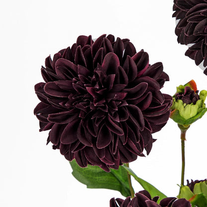 Purple-Pink Dahlia Artificial Flowers 5Pcs Fake Dahlia Flowers for Decoration Silk Flower with Long Stem 17" Floral Arrangements Bouquets Indoors Outdoors Faux Dahlias Centerpieces Home Decor