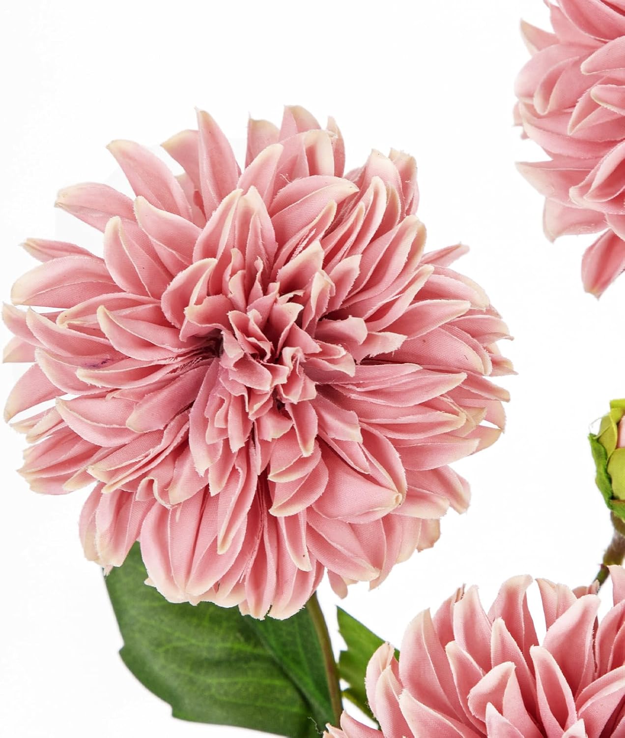 Purple-Pink Dahlia Artificial Flowers 5Pcs Fake Dahlia Flowers for Decoration Silk Flower with Long Stem 17" Floral Arrangements Bouquets Indoors Outdoors Faux Dahlias Centerpieces Home Decor