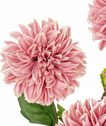 Purple-Pink Dahlia Artificial Flowers 5Pcs Fake Dahlia Flowers for Decoration Silk Flower with Long Stem 17" Floral Arrangements Bouquets Indoors Outdoors Faux Dahlias Centerpieces Home Decor