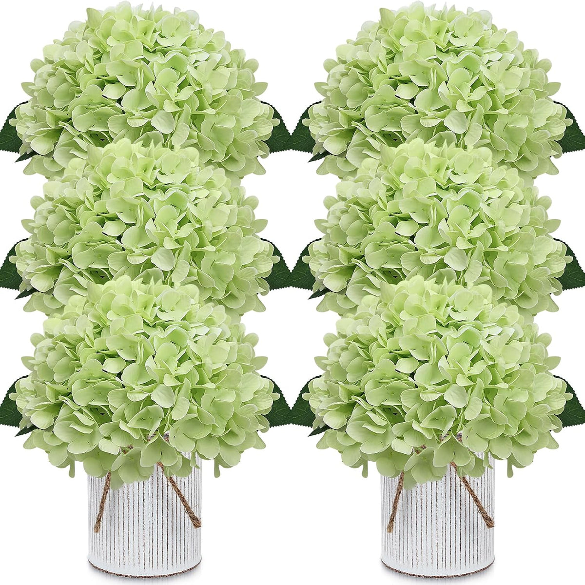 Set of 6 Artificial Flower Table Centerpieces (Blue, 6 X Flower Table Centerpieces)