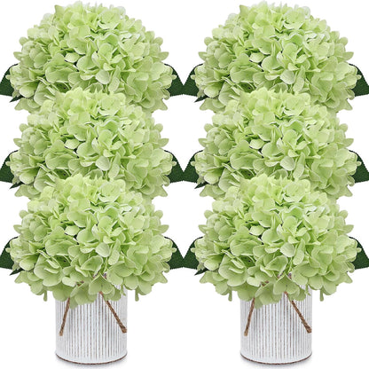 Set of 6 Artificial Flower Table Centerpieces (Blue, 6 X Flower Table Centerpieces)