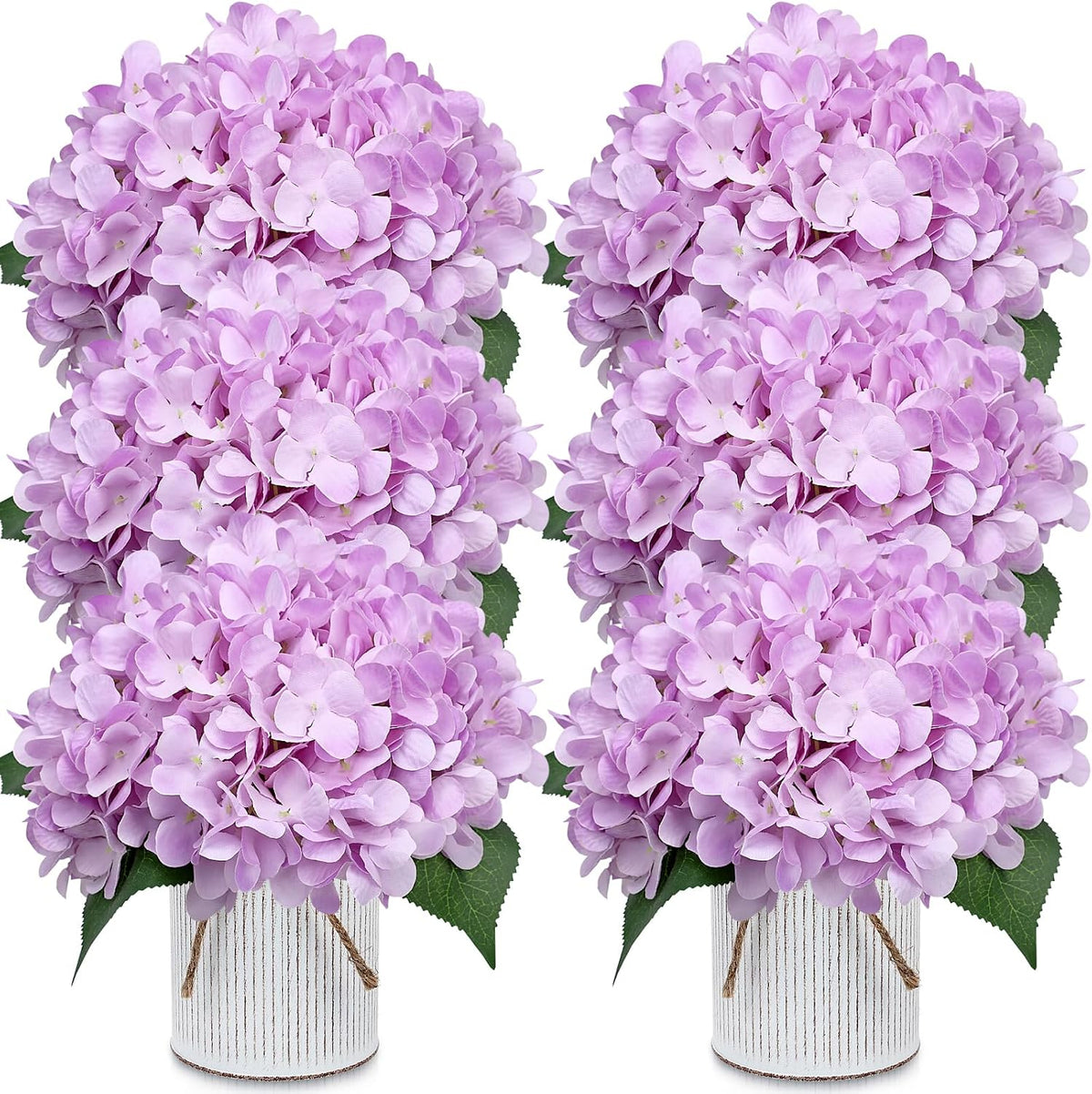 Set of 6 Artificial Flower Table Centerpieces (Blue, 6 X Flower Table Centerpieces)