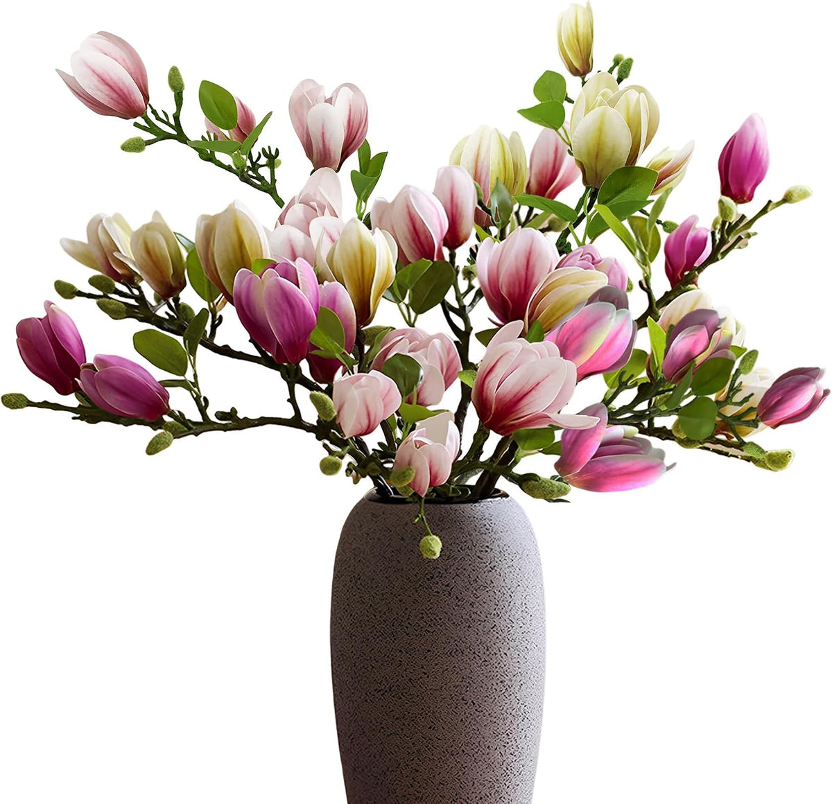 Elegant Artificial Magnolia Flower Stems Branches