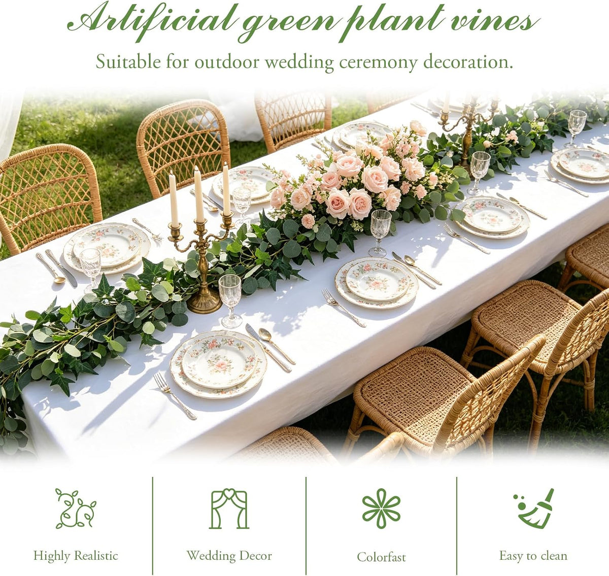 3 Strands Lemon Artificial Vines, 71" Lemon Silk Vine Garland with Green Leaves, Fake Hanging Plants Greenery Decor for Home, Bedroom, Wall, Party, Wedding Decoration