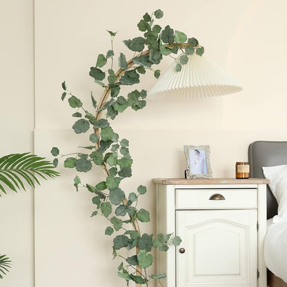 3 Strands Lemon Artificial Vines, 71" Lemon Silk Vine Garland with Green Leaves, Fake Hanging Plants Greenery Decor for Home, Bedroom, Wall, Party, Wedding Decoration
