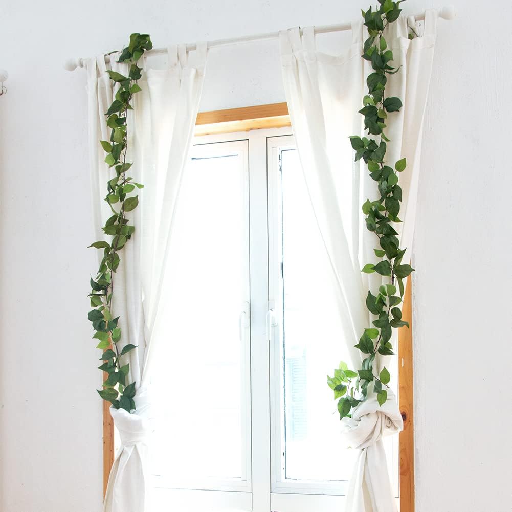 3 Strands Lemon Artificial Vines, 71" Lemon Silk Vine Garland with Green Leaves, Fake Hanging Plants Greenery Decor for Home, Bedroom, Wall, Party, Wedding Decoration