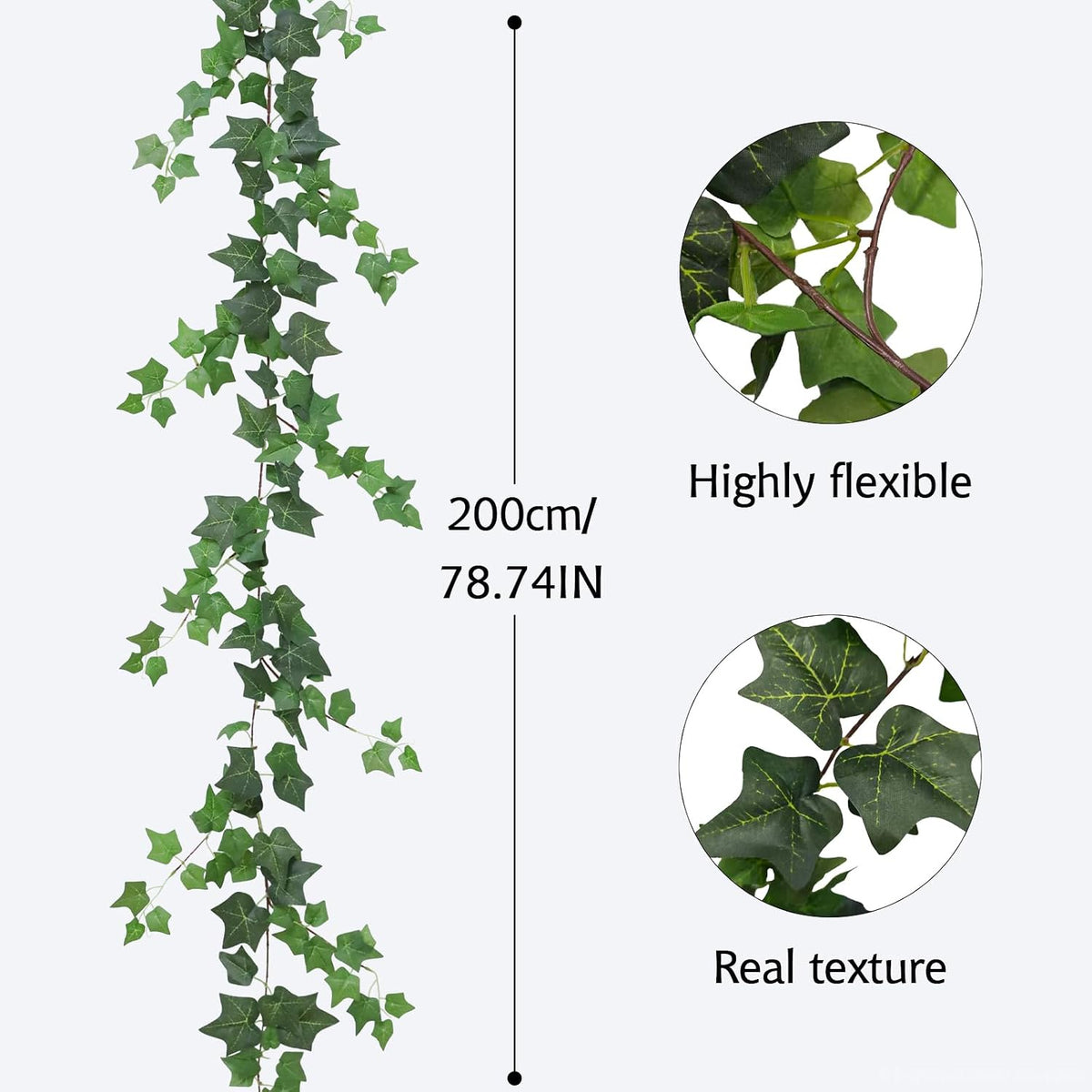 3 Strands Lemon Artificial Vines, 71" Lemon Silk Vine Garland with Green Leaves, Fake Hanging Plants Greenery Decor for Home, Bedroom, Wall, Party, Wedding Decoration
