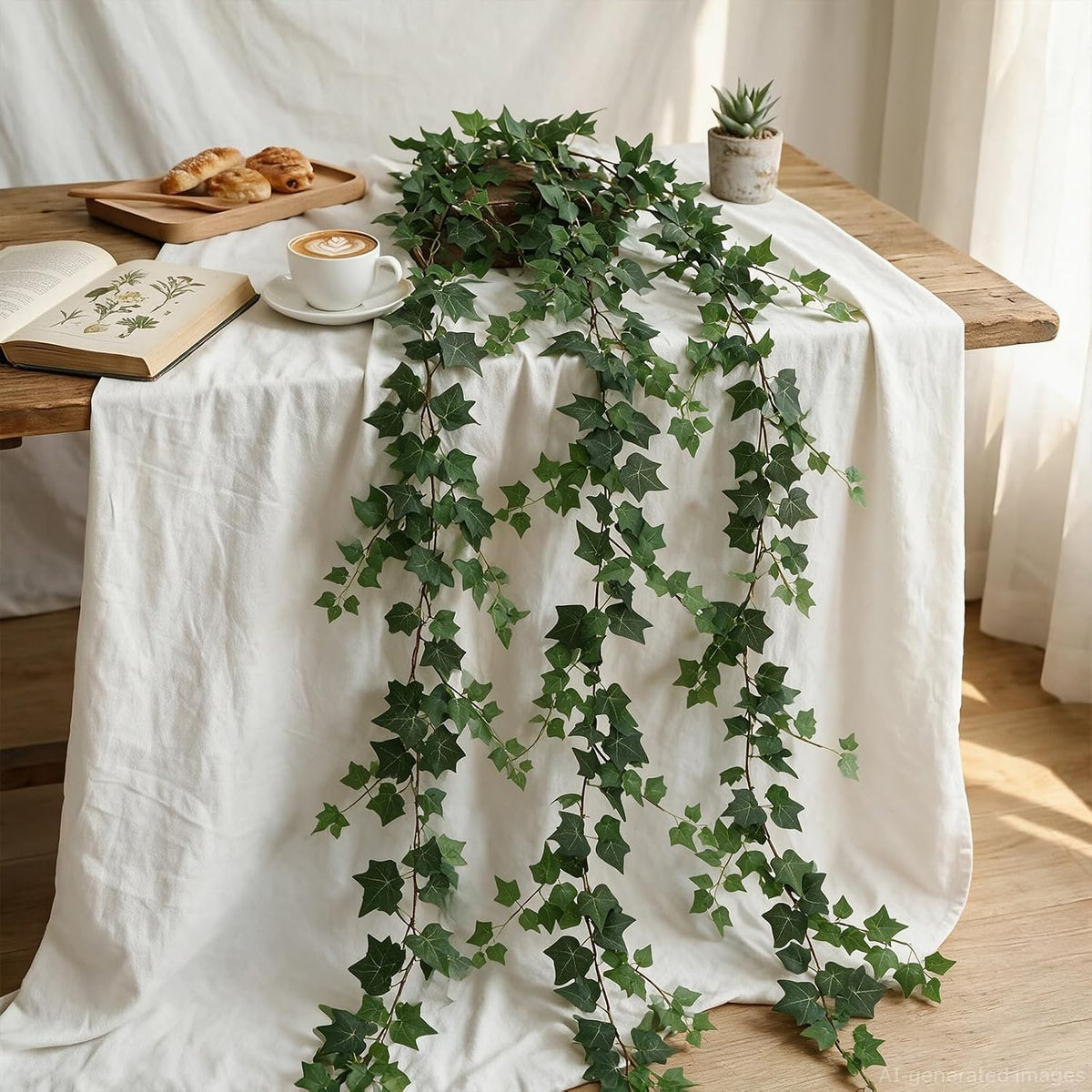 3 Strands Lemon Artificial Vines, 71" Lemon Silk Vine Garland with Green Leaves, Fake Hanging Plants Greenery Decor for Home, Bedroom, Wall, Party, Wedding Decoration