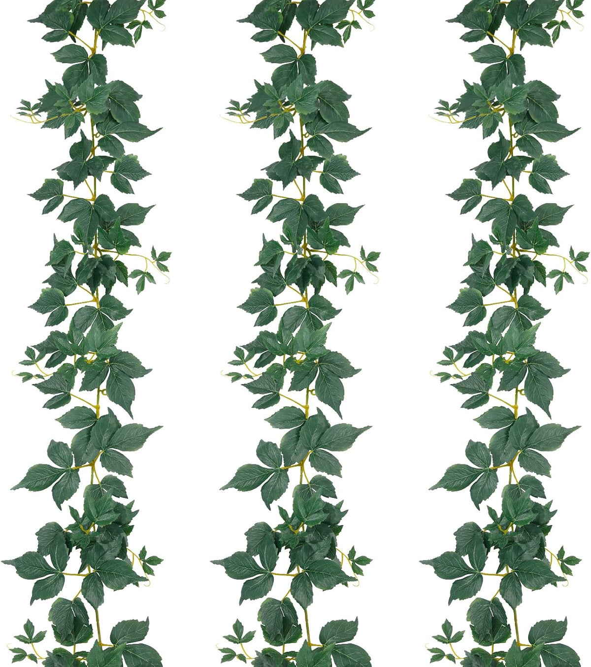 3 Strands Lemon Artificial Vines, 71" Lemon Silk Vine Garland with Green Leaves, Fake Hanging Plants Greenery Decor for Home, Bedroom, Wall, Party, Wedding Decoration
