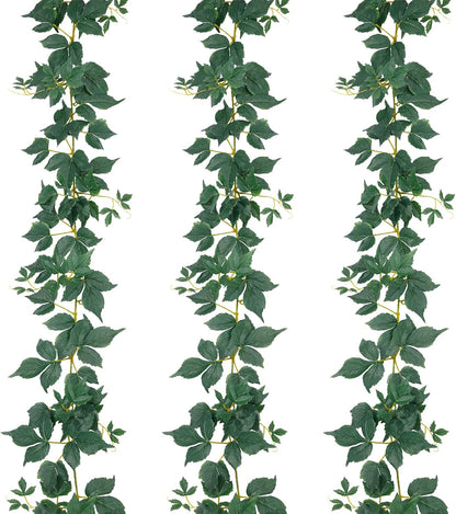 3 Strands Lemon Artificial Vines, 71" Lemon Silk Vine Garland with Green Leaves, Fake Hanging Plants Greenery Decor for Home, Bedroom, Wall, Party, Wedding Decoration