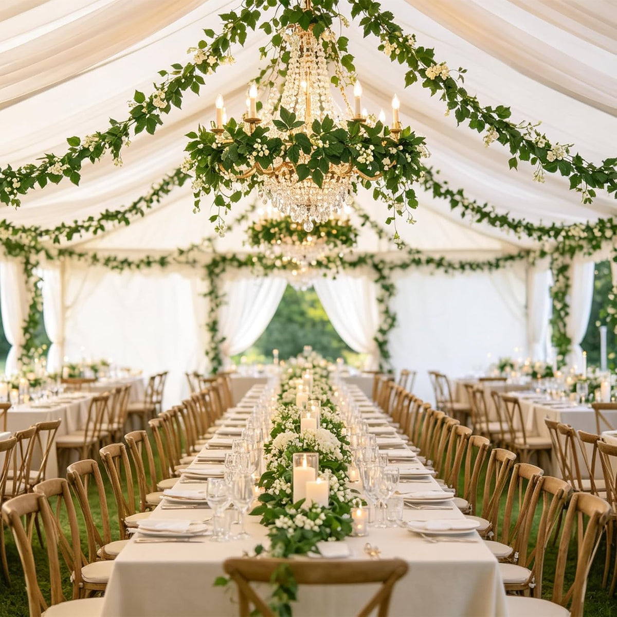 3 Strands Lemon Artificial Vines, 71" Lemon Silk Vine Garland with Green Leaves, Fake Hanging Plants Greenery Decor for Home, Bedroom, Wall, Party, Wedding Decoration