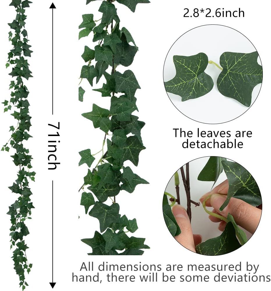 3 Strands Lemon Artificial Vines, 71" Lemon Silk Vine Garland with Green Leaves, Fake Hanging Plants Greenery Decor for Home, Bedroom, Wall, Party, Wedding Decoration