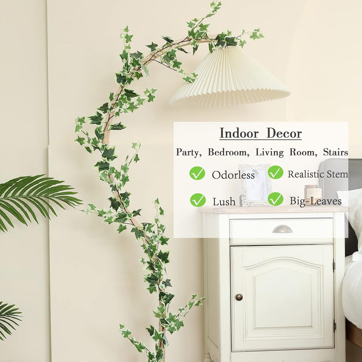 3 Strands Lemon Artificial Vines, 71" Lemon Silk Vine Garland with Green Leaves, Fake Hanging Plants Greenery Decor for Home, Bedroom, Wall, Party, Wedding Decoration