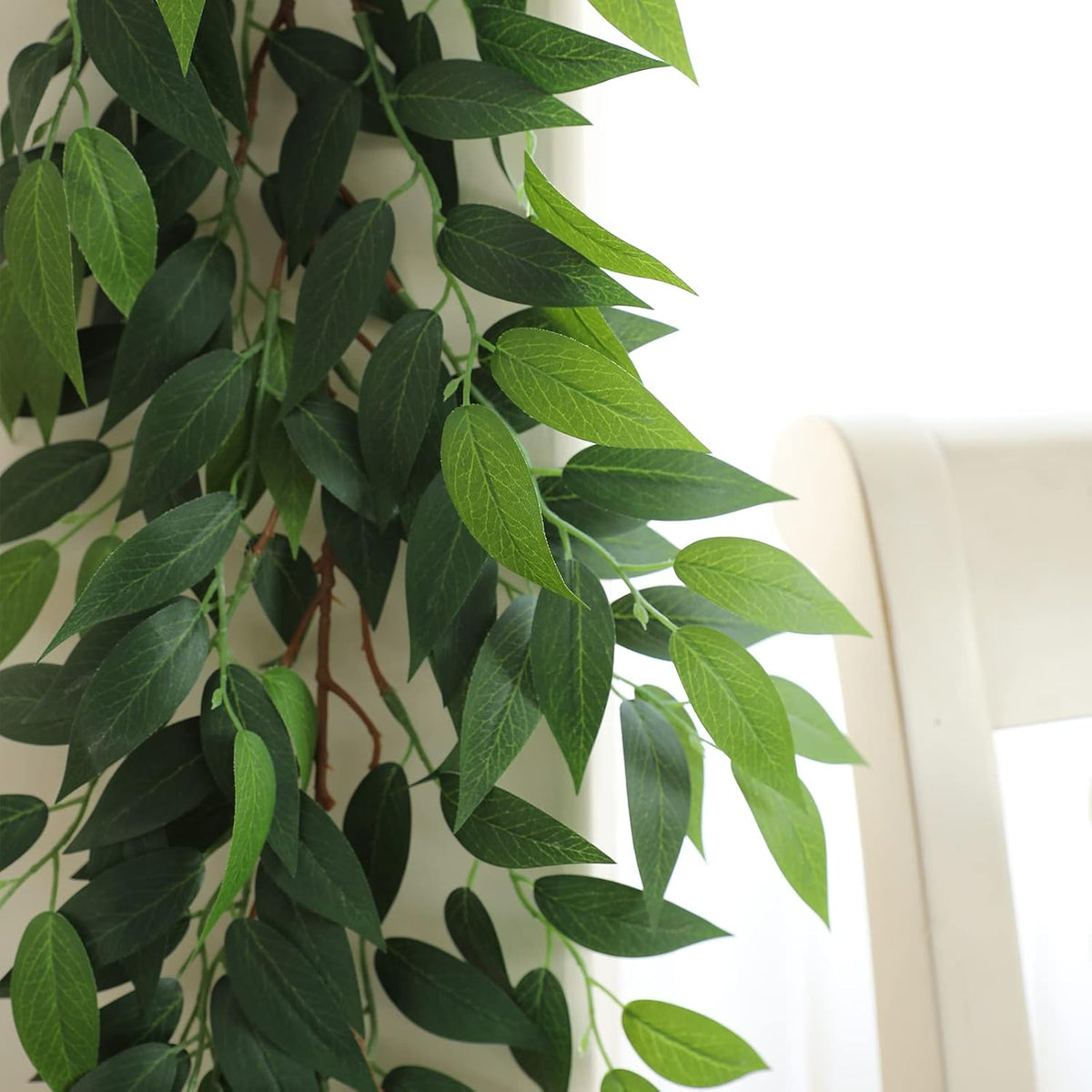 3 Strands Lemon Artificial Vines, 71" Lemon Silk Vine Garland with Green Leaves, Fake Hanging Plants Greenery Decor for Home, Bedroom, Wall, Party, Wedding Decoration