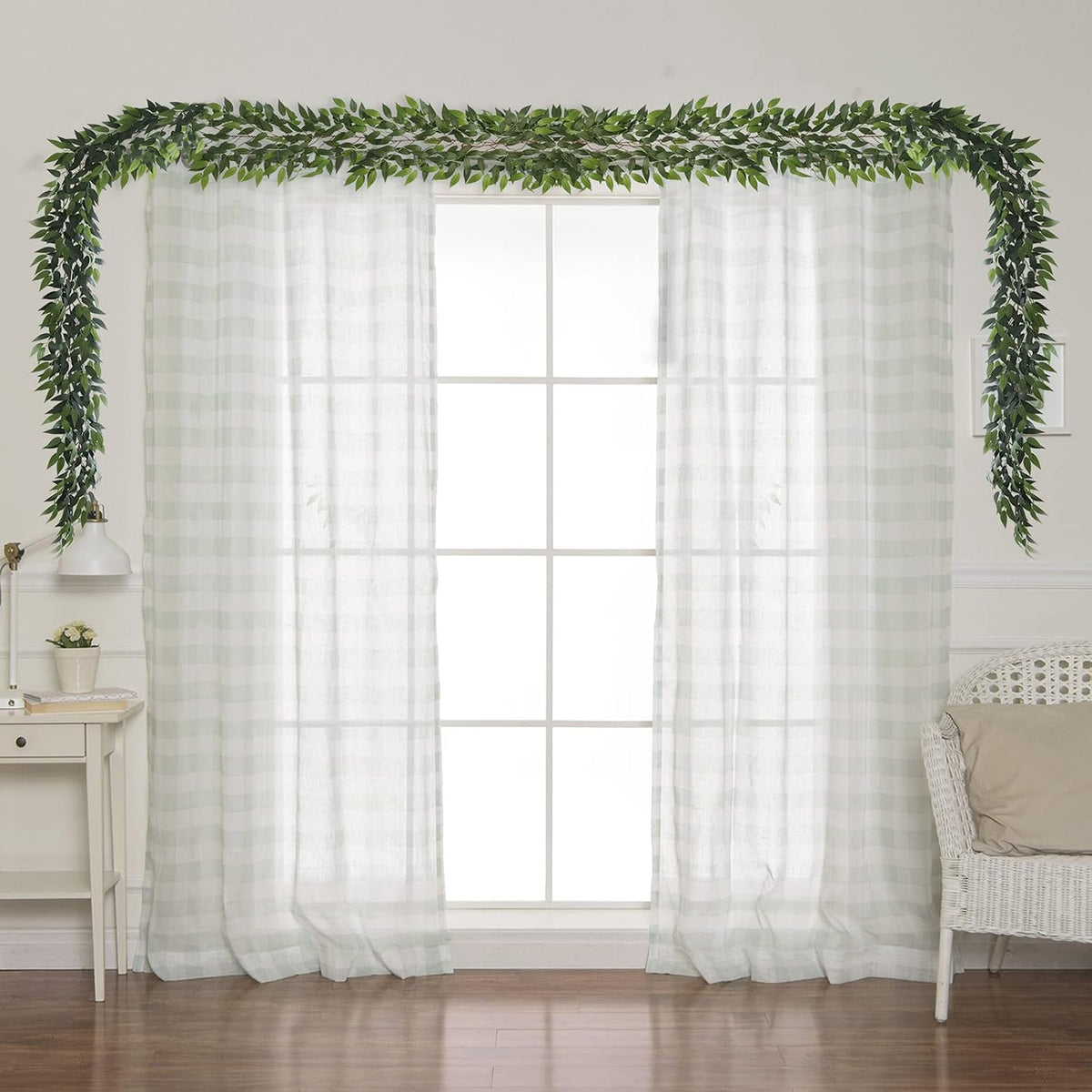 3 Strands Lemon Artificial Vines, 71" Lemon Silk Vine Garland with Green Leaves, Fake Hanging Plants Greenery Decor for Home, Bedroom, Wall, Party, Wedding Decoration