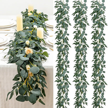 3 Strands Lemon Artificial Vines, 71" Lemon Silk Vine Garland with Green Leaves, Fake Hanging Plants Greenery Decor for Home, Bedroom, Wall, Party, Wedding Decoration