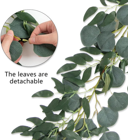 3 Strands Lemon Artificial Vines, 71" Lemon Silk Vine Garland with Green Leaves, Fake Hanging Plants Greenery Decor for Home, Bedroom, Wall, Party, Wedding Decoration