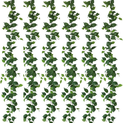 3 Strands Lemon Artificial Vines, 71" Lemon Silk Vine Garland with Green Leaves, Fake Hanging Plants Greenery Decor for Home, Bedroom, Wall, Party, Wedding Decoration