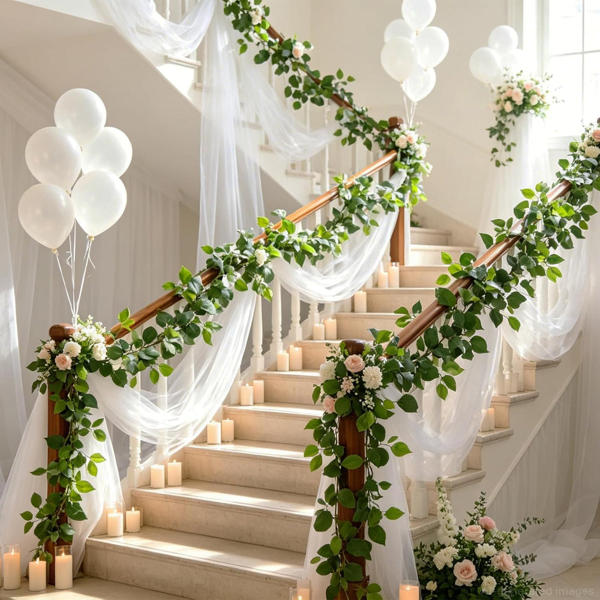 3 Strands Lemon Artificial Vines, 71" Lemon Silk Vine Garland with Green Leaves, Fake Hanging Plants Greenery Decor for Home, Bedroom, Wall, Party, Wedding Decoration