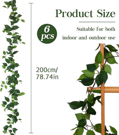 3 Strands Lemon Artificial Vines, 71" Lemon Silk Vine Garland with Green Leaves, Fake Hanging Plants Greenery Decor for Home, Bedroom, Wall, Party, Wedding Decoration
