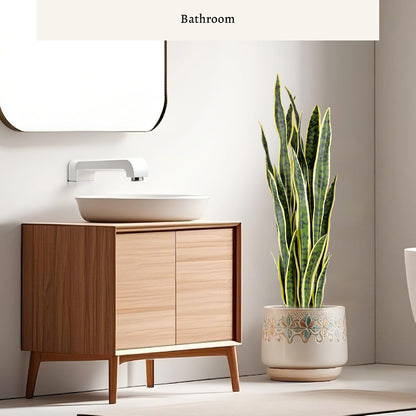 3ft Artificial Snake Plant - Lifelike Leaves, Faux Silk Sansevieria