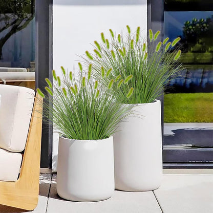 32PCS Artificial Fall Plants Red-Yellow Gradient Autumn Wheat Grass Outdoor