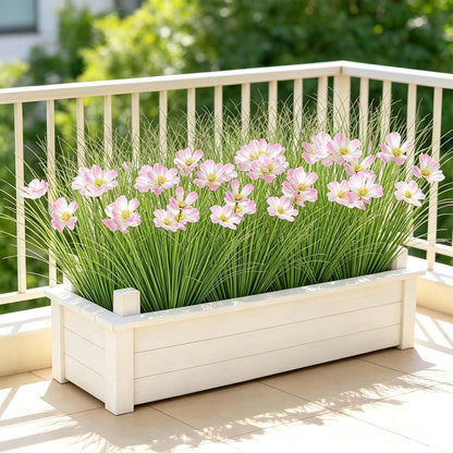 32PCS Artificial Fall Plants Red-Yellow Gradient Autumn Wheat Grass Outdoor