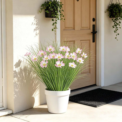 32PCS Artificial Fall Plants Red-Yellow Gradient Autumn Wheat Grass Outdoor