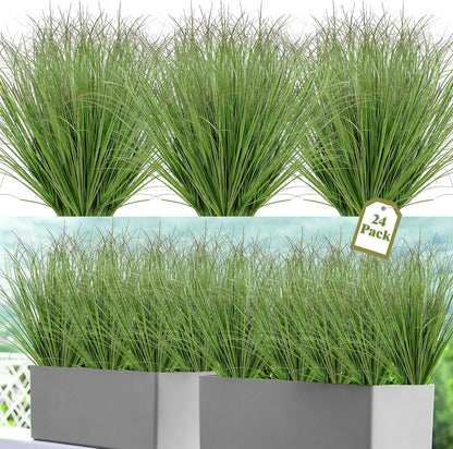 32PCS Artificial Fall Plants Red-Yellow Gradient Autumn Wheat Grass Outdoor