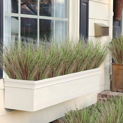 32PCS Artificial Fall Plants Red-Yellow Gradient Autumn Wheat Grass Outdoor