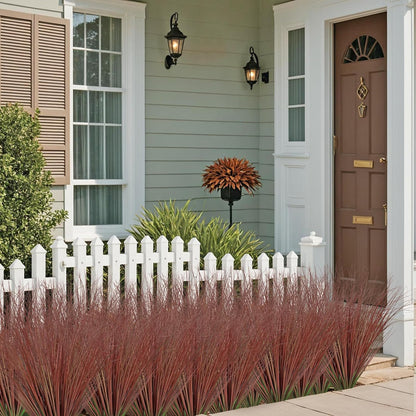 32PCS Artificial Fall Plants Red-Yellow Gradient Autumn Wheat Grass Outdoor