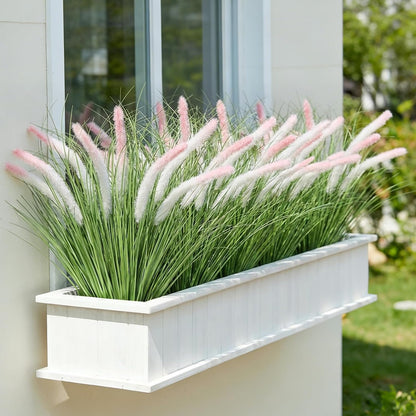 32PCS Artificial Fall Plants Red-Yellow Gradient Autumn Wheat Grass Outdoor