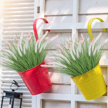 32PCS Artificial Fall Plants Red-Yellow Gradient Autumn Wheat Grass Outdoor