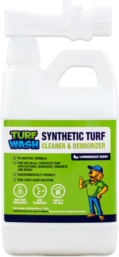 Turf Wash, Artificial Grass Cleaner w Hose Attachment, 64 oz