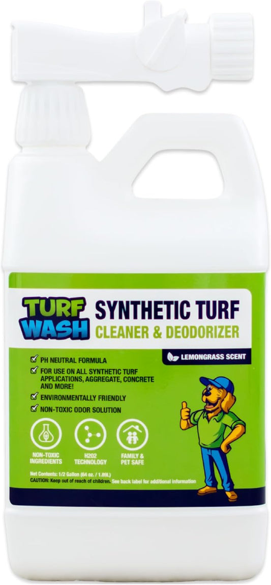 Turf Wash, Artificial Grass Cleaner w Hose Attachment, 64 oz