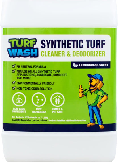 Turf Wash, Artificial Grass Cleaner w Hose Attachment, 64 oz