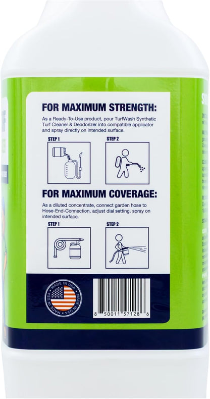 Turf Wash, Artificial Grass Cleaner w Hose Attachment, 64 oz