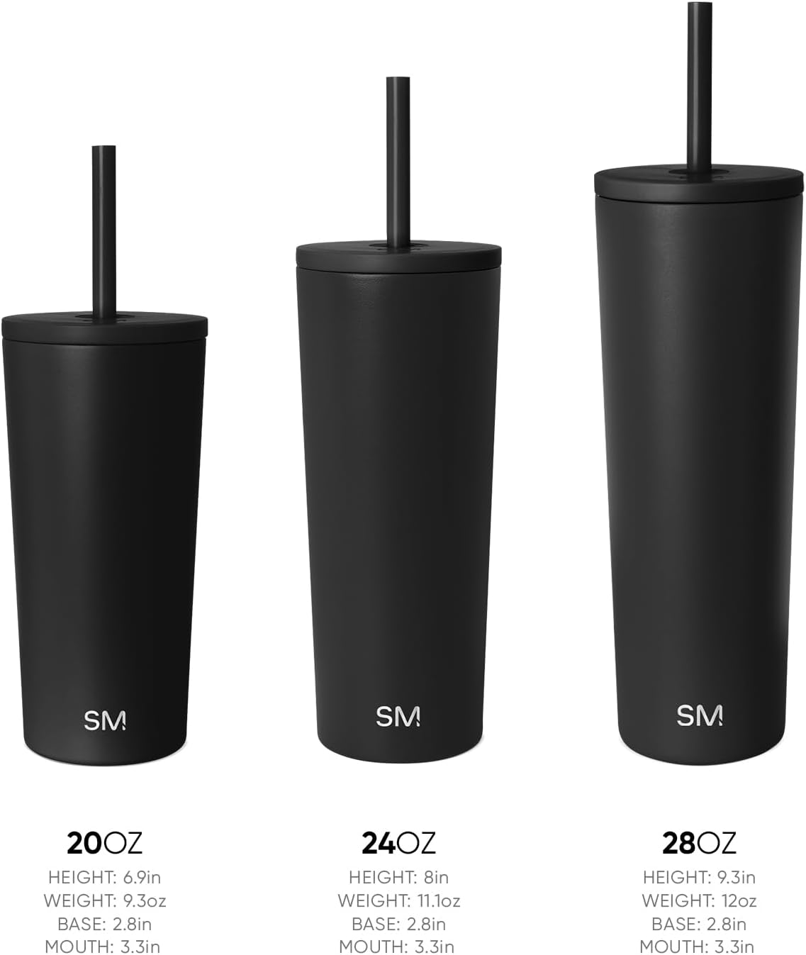 Iced Coffee Tumbler, Insulated | 24oz | Yellow | Reusable Stainless Steel Cup, Travel Mug, Water Bottle with Straw | Cupholder Friendly & Spill Resistant, Buttercup