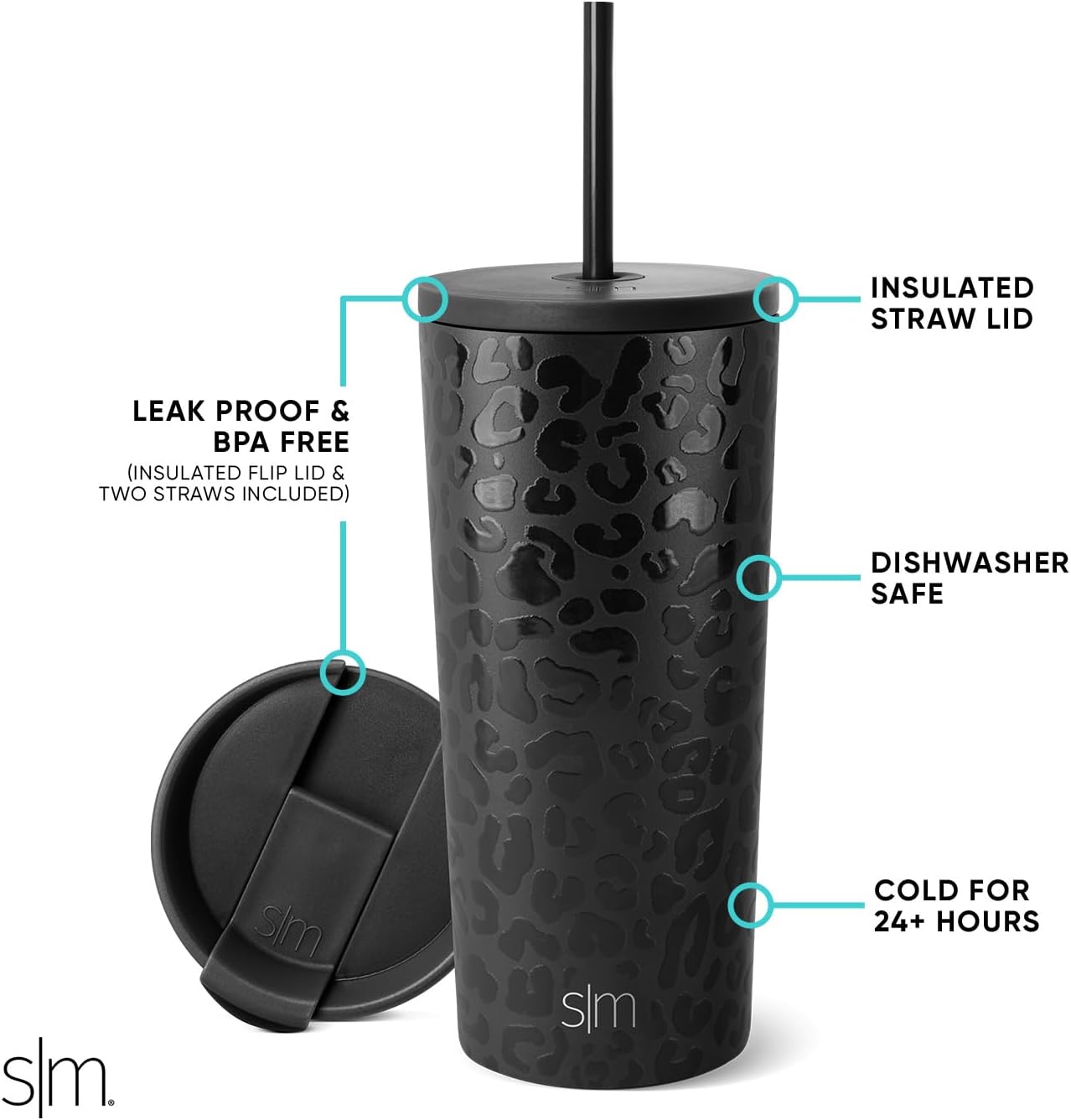 Iced Coffee Tumbler, Insulated | 24oz | Yellow | Reusable Stainless Steel Cup, Travel Mug, Water Bottle with Straw | Cupholder Friendly & Spill Resistant, Buttercup