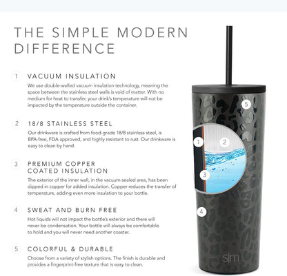 Iced Coffee Tumbler, Insulated | 24oz | Yellow | Reusable Stainless Steel Cup, Travel Mug, Water Bottle with Straw | Cupholder Friendly & Spill Resistant, Buttercup