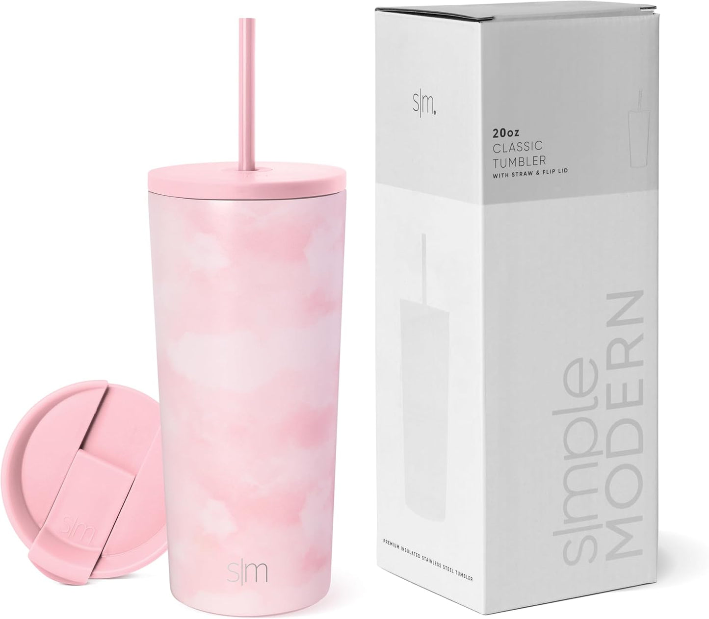 Iced Coffee Tumbler, Insulated | 24oz | Yellow | Reusable Stainless Steel Cup, Travel Mug, Water Bottle with Straw | Cupholder Friendly & Spill Resistant, Buttercup