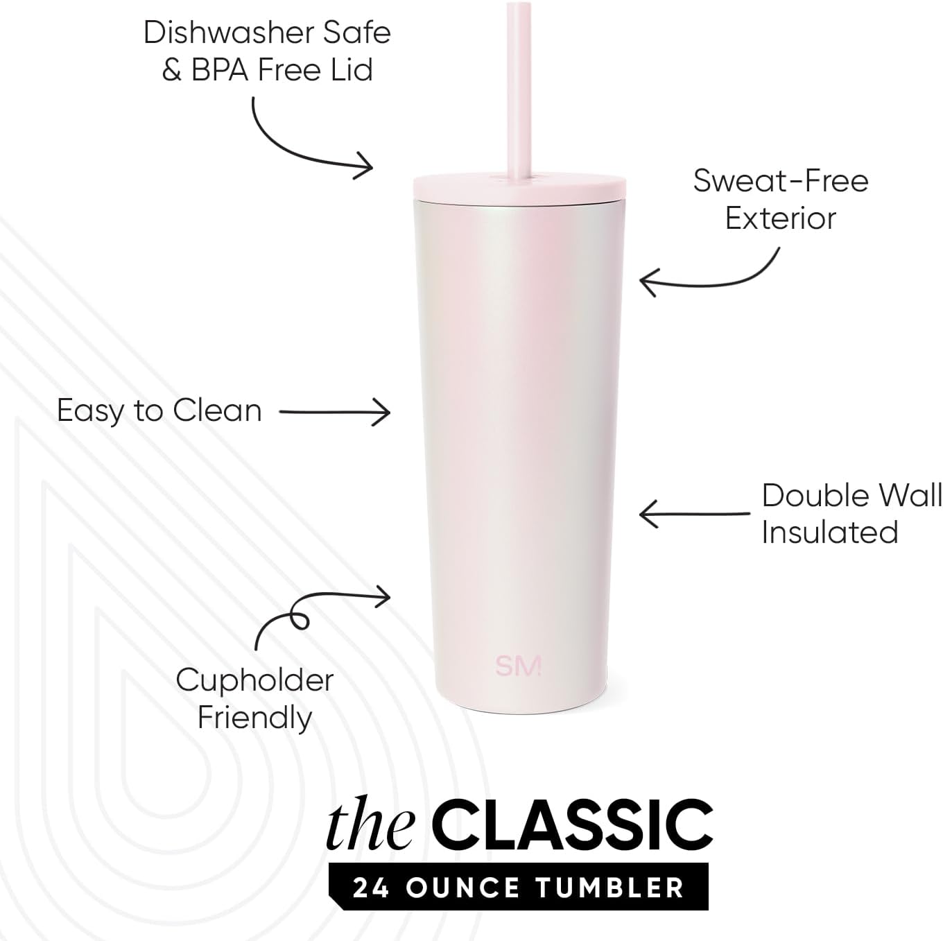 Iced Coffee Tumbler, Insulated | 24oz | Yellow | Reusable Stainless Steel Cup, Travel Mug, Water Bottle with Straw | Cupholder Friendly & Spill Resistant, Buttercup