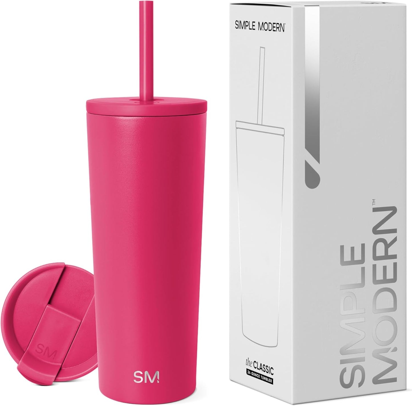 Iced Coffee Tumbler, Insulated | 24oz | Yellow | Reusable Stainless Steel Cup, Travel Mug, Water Bottle with Straw | Cupholder Friendly & Spill Resistant, Buttercup